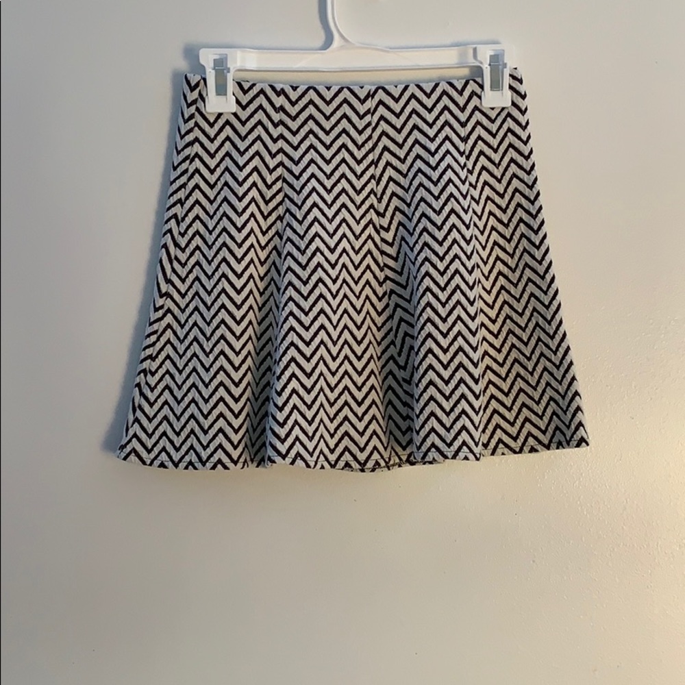 Chevron striped mini skirt